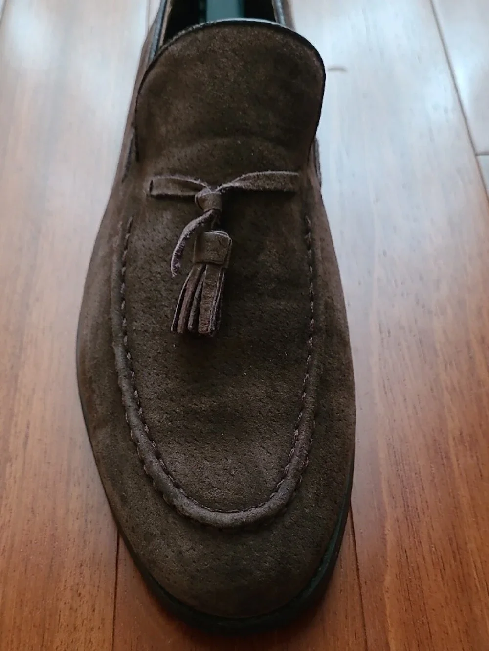 Men's Brown Suede Tassel Loafers